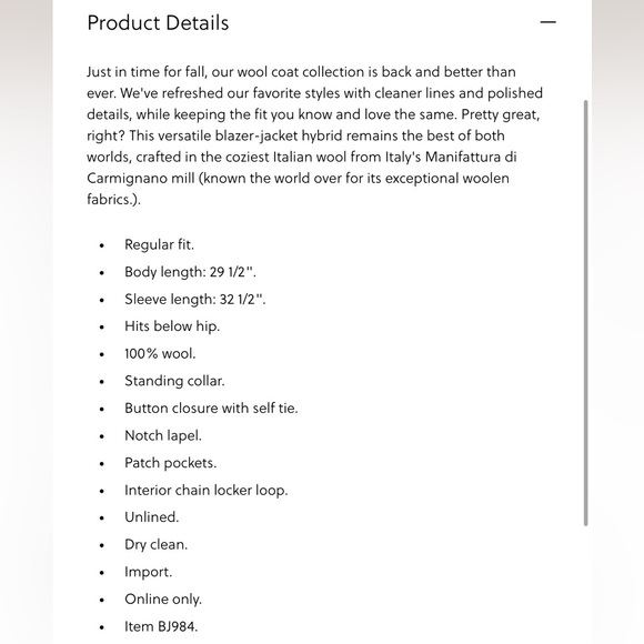 J.Crew Camel Wrap Blazer Jacket in Italian Boiled Wool Sz 14. MSRP $298. - Picture 8 of 8